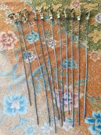 Elf mooie antieke spiesen uit Afrika van ijzer en brons., Antiek en Kunst, Ophalen of Verzenden