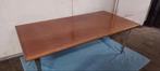 Vintage wortelnotenhouten fineer gelakte design tafel, Huis en Inrichting, Tafels | Eettafels, 200 cm of meer, 100 tot 150 cm