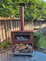 burni cortenstaal kachel met bbq rooster, Tuin en Terras, Ophalen, Gebruikt