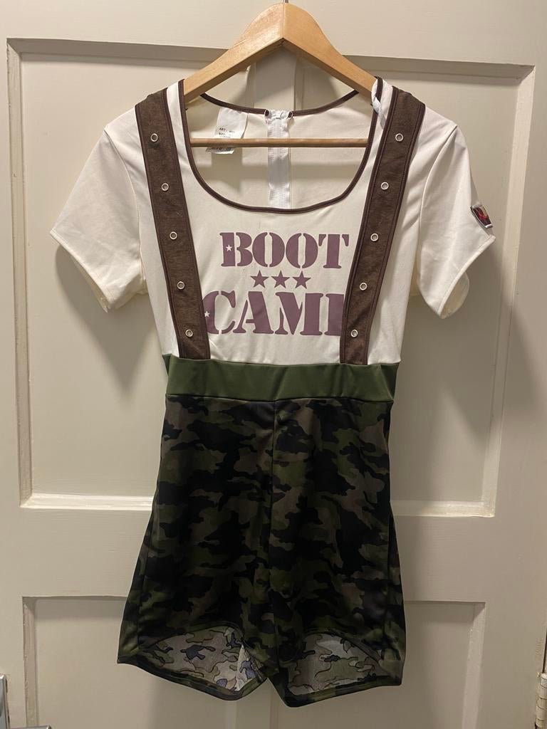 Boot Camp legerstijl outfit / jumpsuit – camouflage, Kleding | Dames, Carnaval, Ophalen of Verzenden, Zo goed als nieuw, Kleding
