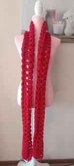 Gehaakte sjaal Rood, Ophalen of Verzenden, Zo goed als nieuw, Sjaal