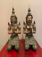 Bronzen Tempelwachters - Aziatische Kunst Beelden Paar, Ophalen