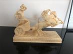 Beeldje van Romeinse strijdwagen met 2 paarden, Antiek en Kunst, Kunst | Beelden en Houtsnijwerken, Ophalen of Verzenden