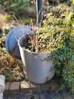 Zinken emmers en teilen, Tuin en Terras, Bloempotten, Ophalen, Gebruikt, Rond, Metaal