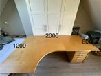 IKEA bureau kleur beuken 200x80x120, Ophalen, In hoogte verstelbaar, Gebruikt