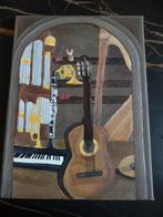 Muzikaal stil leven, Antiek en Kunst, Kunst | Schilderijen | Klassiek, Ophalen of Verzenden