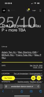 2x ticket the loft presents: mau p, Tickets en Kaartjes, Twee personen