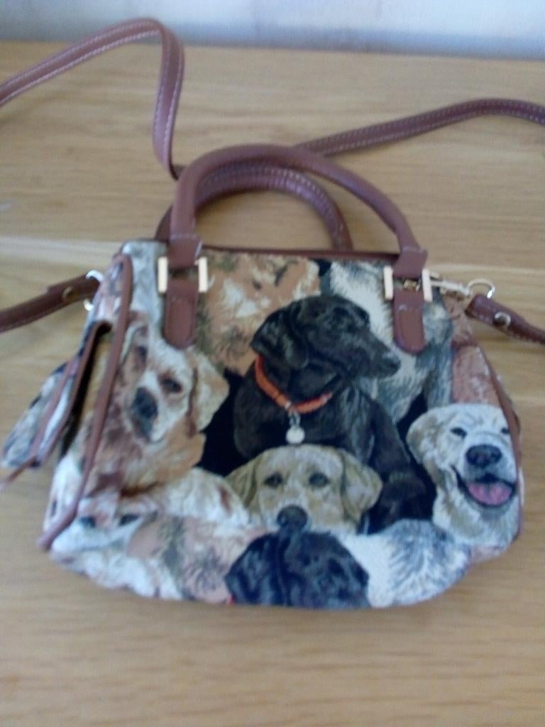 Schoudertas met hondenmotief, Ophalen of Verzenden, Nieuw, Groen, Overige merken