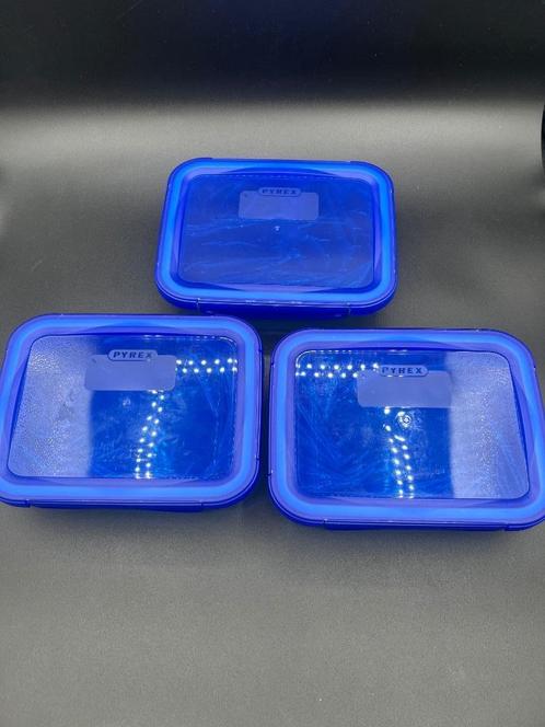 Cook & Go Rechthoekige Schaal Met Deksel - Set van 3 Stuks -, Huis en Inrichting, Keuken | Tupperware, Nieuw, Schaal, Blauw, Verzenden