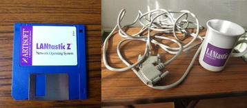 Artisoft LANtastic Z - diskette, kabel en beker beschikbaar voor biedingen