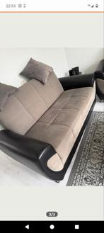 Ruime 6-persoons bank, Ophalen of Verzenden, Gebruikt, Bruin