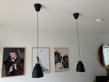 2 x Fritz Hansen Caravaggio Hanglamp P1 Mat Zwart beschikbaar voor biedingen