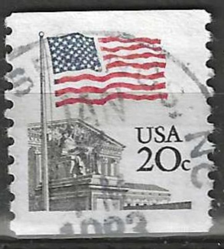 USA 1981 - Yvert 1372a - Vlag en Hooggerechtshof (ST), Postzegels en Munten, Postzegels | Amerika, Gestempeld, Noord-Amerika, Verzenden