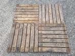 4x houten terrastegel vlonder of tafelblad, Ophalen, Gebruikt, Hout