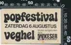 Sticker: Popfestival Veghel - Keser Uitzendgroep, Verzamelen, Ophalen of Verzenden