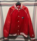 Vintage 1985 Tommy Hilfiger Red Leather Bomber Jacket - Rare, Ophalen, Maat 52/54 (L), Zo goed als nieuw, Tommy Jeans