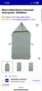 Meyco Baby Knots Voetenzak Stone Green 40x82cm - NIEUW, Ophalen of Verzenden, Nieuw, 70 tot 85 cm, Slaapzak