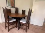 vintage eettafel en stoelen, Huis en Inrichting, Complete eetkamers, 4 tot 6 stoelen, Ophalen of Verzenden, Zo goed als nieuw