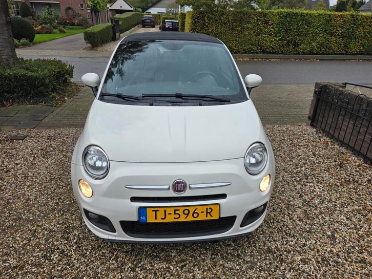 Fiat 500 cabrio1.2 C 2013 Wit nw apk airco lm, Auto's, Fiat, Bedrijf, ABS, Adaptieve lichten, Airbags, Airconditioning, Boordcomputer