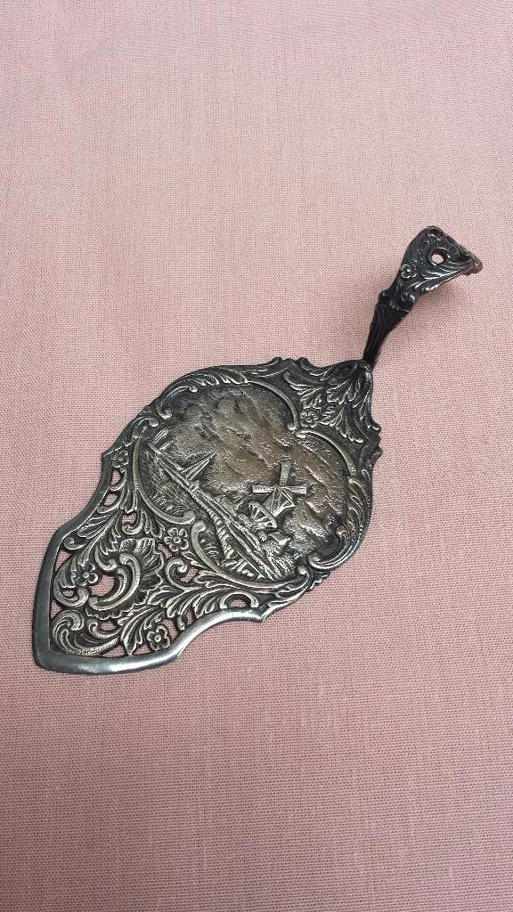 VERZILVERDE Taartschep ~ GERO model 635 ~ Hollands Landschap, Antiek en Kunst, Curiosa en Brocante, Ophalen of Verzenden