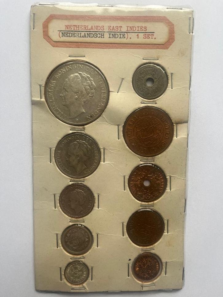 Muntset Nederlands Indie (10 munten), Postzegels en Munten, Postzegels | Nederlands-Indië en Nieuw-Guinea, Nederlands-Indië, Ophalen of Verzenden