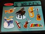 Houten muziek puzzel - Melissa & Doug, Van hout, Minder dan 10 stukjes, Ophalen of Verzenden, 6 maanden tot 2 jaar