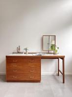 Vintage teakhouten bureau, jaren 60/midcentury, Ophalen, Gebruikt, Papworth, Onbekend