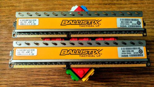 Laagvliegers - Ballistix Tactical 8GB (2x4) DDR3L 1600Mhz, Computers en Software, RAM geheugen, Zo goed als nieuw, 8 GB, Overige soorten