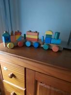 Houten trein kan uit elkaar de blokken gekleurd, Ophalen of Verzenden, Zo goed als nieuw, Duw- of Trekspeelgoed