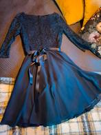 Blauwe Galajurk - Halflang - 1x Gedragen, Maat 38/40 (M), Blauw, Ophalen of Verzenden, Knielengte