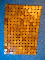 6 bamboe placemats-gemaakt uit 176 blokjes, Ophalen of Verzenden, Zo goed als nieuw