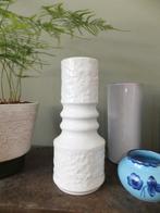witte opvallende vintage vaas, space age, van dijk keramiek, Ophalen