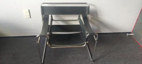 Vintage Leunstoel - Marcel Breuer Wassily Style, Huis en Inrichting, Stoelen, Gebruikt, Eén, Leer, Metaal, Zwart, Ophalen
