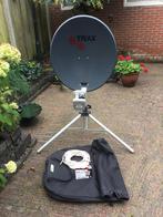 Triax schotelantenne,duokop,tas,kabel statief,satfinder., Ophalen of Verzenden, Zo goed als nieuw, Overige merken