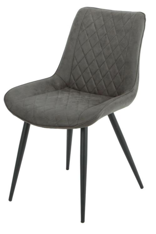 Eetkamerstoel Tampa Grijs, Huis en Inrichting, Stoelen, Nieuw, Vijf, Zes of meer stoelen, Hout, Kunststof, Leer, Metaal, Riet of Rotan