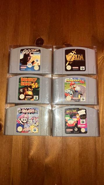 6 N64 spellen Mariokart, Super smash bros. ,007, zelda beschikbaar voor biedingen