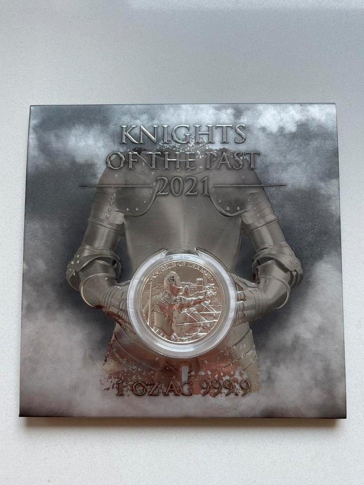 2021 Malta - Knights of the past - 1 oz .9999 zilver, Postzegels en Munten, Edelmetalen en Baren, Zilver, Verzenden