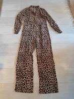 Juffrouw Jansen panterprint jumpsuit - Maat S, Kleding | Dames, Jumpsuits, Bruin, Ophalen of Verzenden, Zo goed als nieuw, Maat 36 (S)
