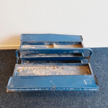 Vintage Gereedschapskist/Transportkoffer | Metaal | Blauw