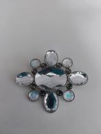 Zilverkleurige broche met strass, 4 tot 7 cm, Gebruikt, Met strass, Verzenden