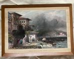 Oude prent van Bosphorus Istanbul, Antiek en Kunst, Ophalen of Verzenden