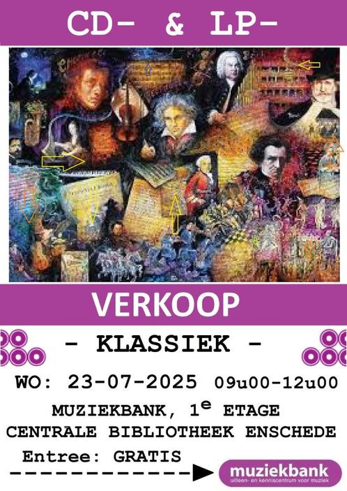 Woensdag 23 Juli: Muziekbank verkoopt klassiek cd's & lp's, Cd's en Dvd's, Cd's | Klassiek, Zo goed als nieuw, Overige typen, Classicisme