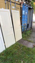 Deuren oude hardhouten met panelen, Ophalen, Binnendeur, 200 tot 215 cm, Glas