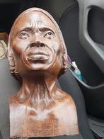 Houten Afrikaans Beeld gesigneerd 12 kilo, Antiek en Kunst, Kunst | Beelden en Houtsnijwerken, Ophalen of Verzenden