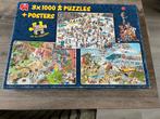Jan van haasteren, 3x 1000 stukjes, Ophalen, 500 t/m 1500 stukjes, Gebruikt, Legpuzzel