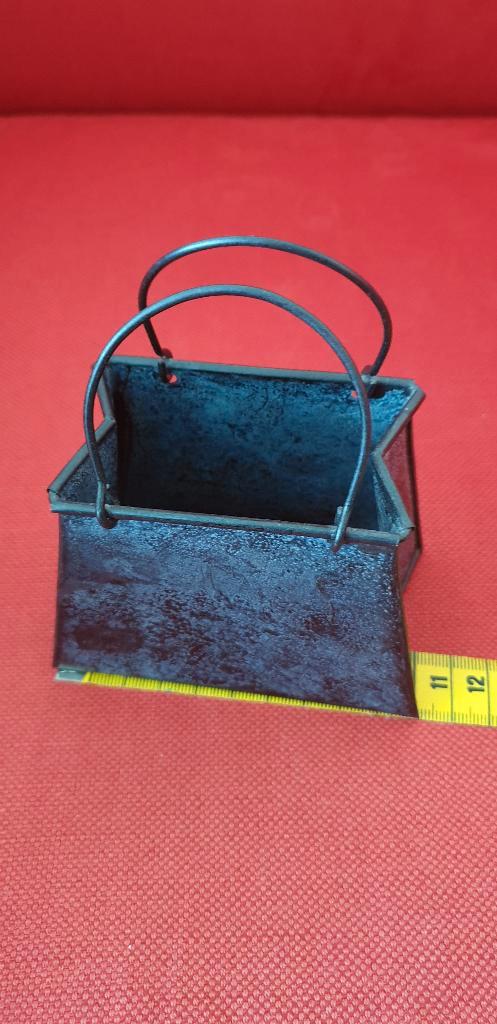 Tasje metaal voor sleutels, decoratie 10 cm brocante vintage, Antiek en Kunst, Curiosa en Brocante, Ophalen of Verzenden