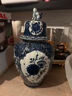 Delfts Blauwe Vaas met Deksel Foo Dog, Antiek en Kunst, Ophalen