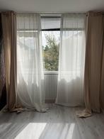 Doorschijnende gordijnen. 2 stuks 145cm x 300cm, Huis en Inrichting, Stoffering | Gordijnen en Lamellen, Ophalen, Zo goed als nieuw