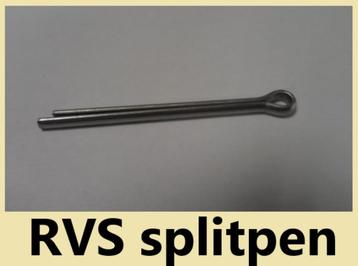 RVS splitpennen in diverse maten. Prijzen vanaf € 0,80 p/st. beschikbaar voor biedingen
