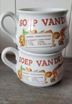 Soep van de dag soepkommen 4 stuks, Huis en Inrichting, Keuken | Servies, Gebruikt, Ophalen of Verzenden, Kom(men), Overige stijlen